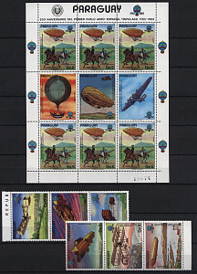 Парагвай, 1984, Авиация и Воздухоплавание, 6 марок + малый лист